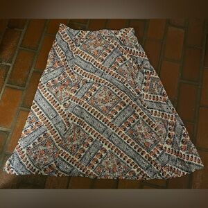 BOCA BAY ABOVE MIDI SKIRT SIZE L Navy Orange Boho